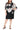 Plus Size Dresses Plus Size Short Floral Print Cocktail Dresses Black Multi