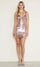 Cocktail Dresses Fitted Short Homecoming Metallic Short Cocktail Dress Blush