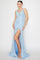 Poly USA 9522 Formal Long Fitted Sequin Prom Slit Dress