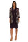 Formal Dresses Fitted Short Floral Formal Jacket Petite Dress  Eggplant