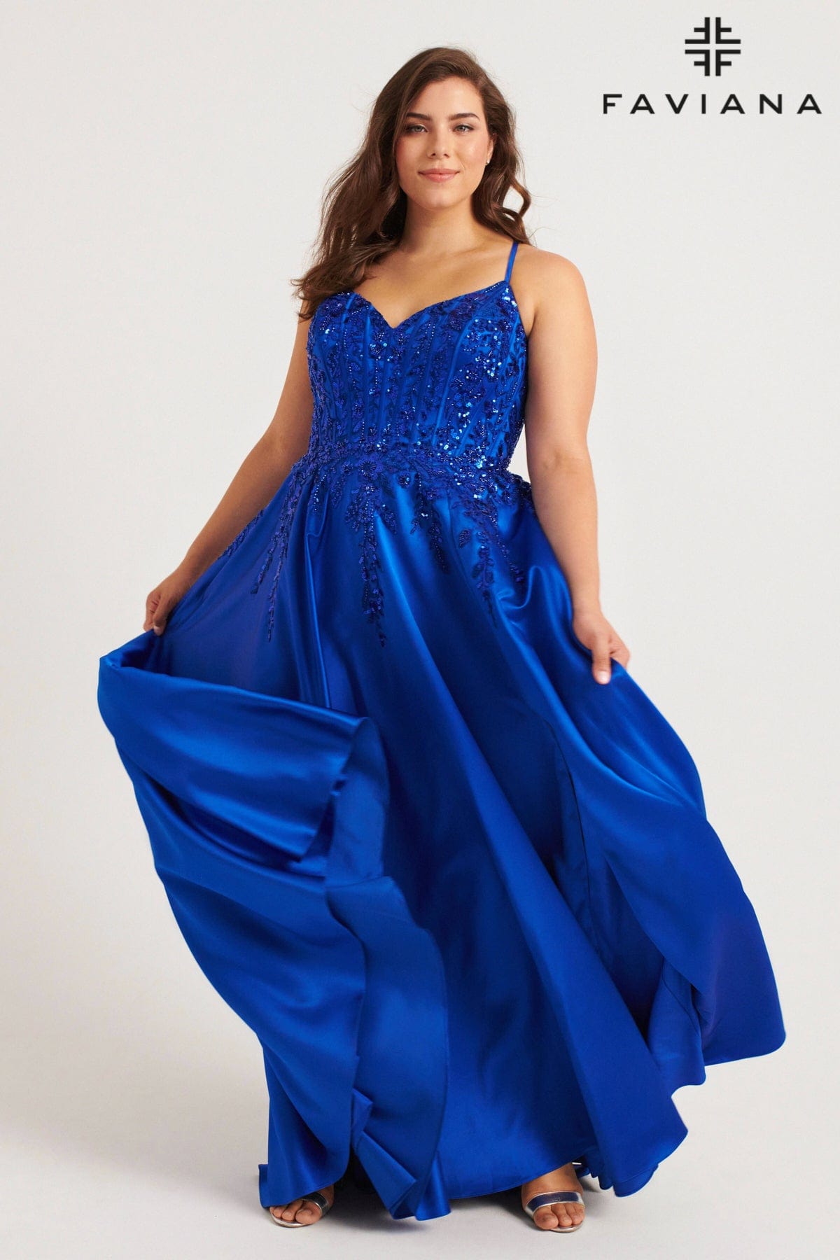 Plus Size Dresses Plus Size Corset Long Formal A Line Prom Dress Royal