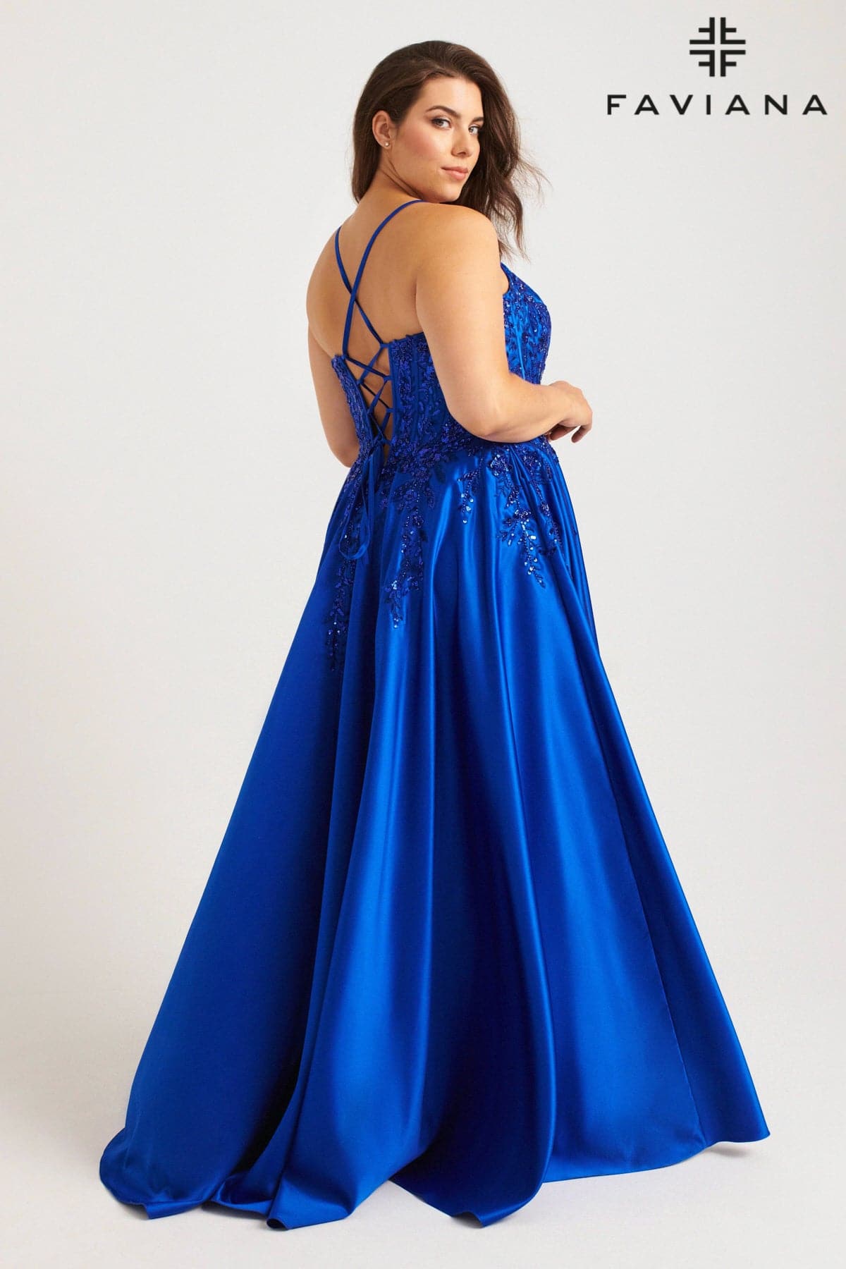 Plus Size Dresses Plus Size Corset Long Formal A Line Prom Dress Royal