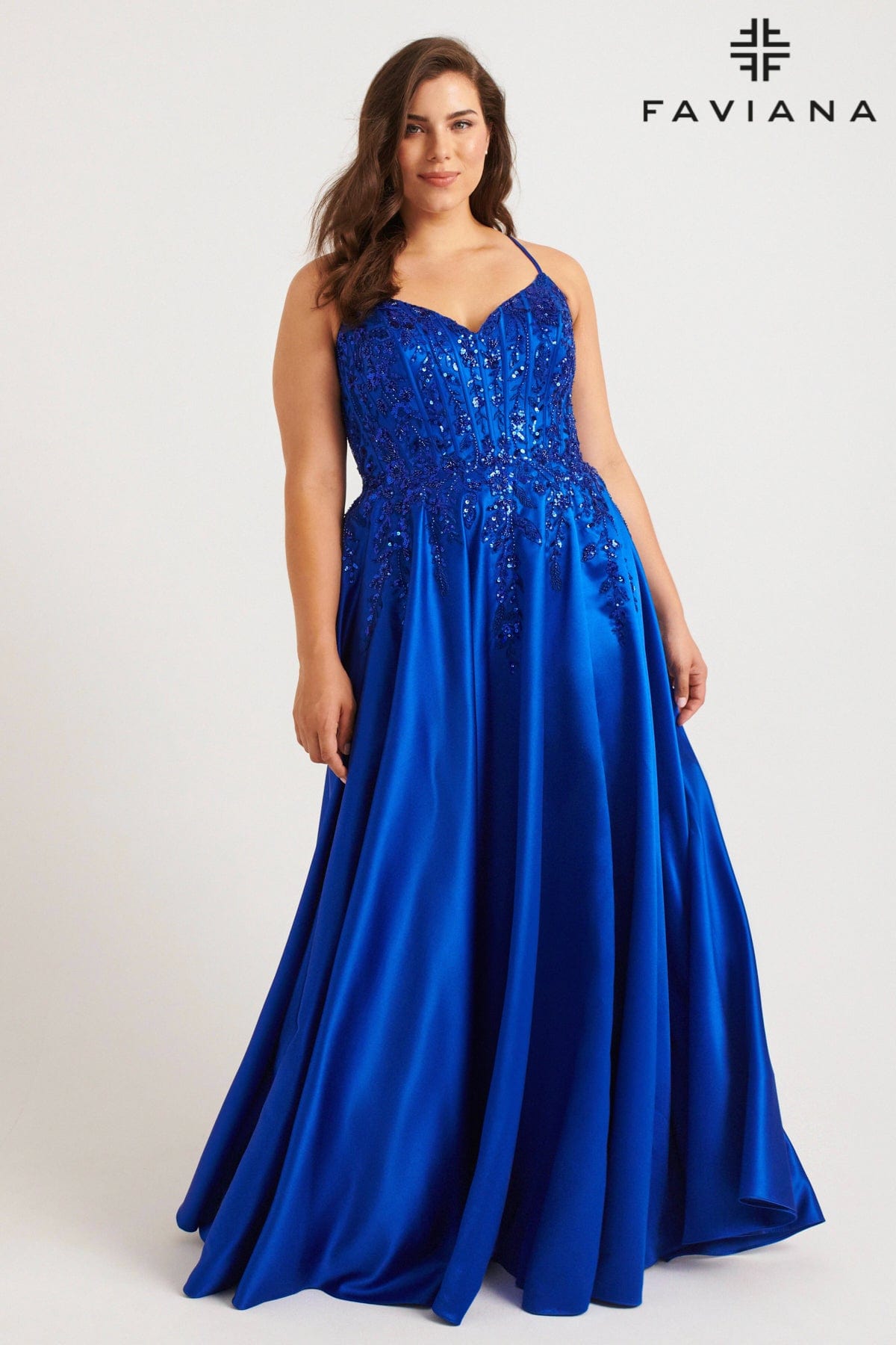 Plus Size Dresses Plus Size Corset Long Formal A Line Prom Dress Royal
