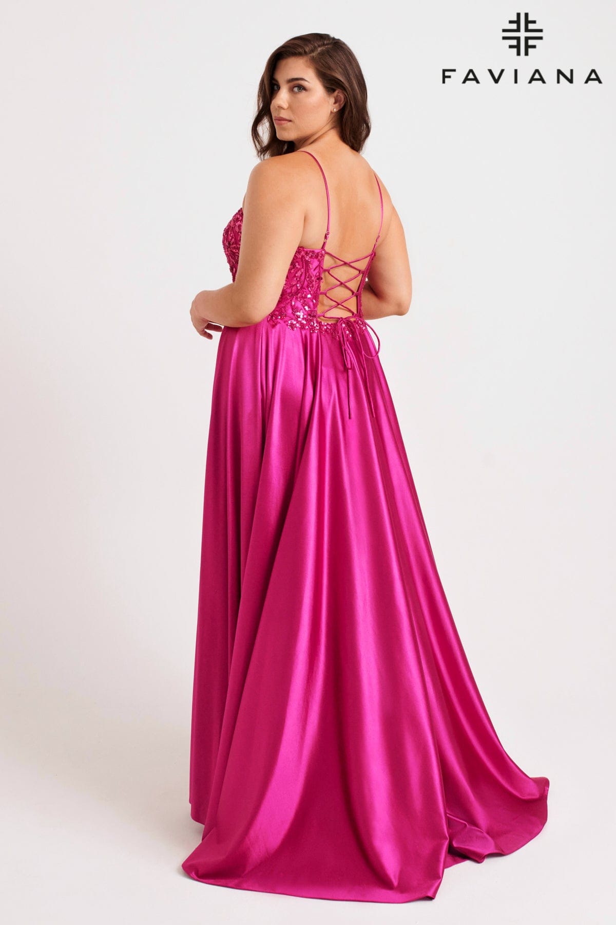 Plus Size Dresses Long Beaded A Line Formal Plus Size Prom Dress Raspberry