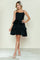 Cocktail Dresses Short Homecoming A Line Tiered Cocktail Dress Black