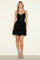 Cocktail Dresses Homecoming A Line Floral Print Short Cocktail Dress Black