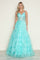 Prom Dresses Long Ball Gown Formal Ruffle Prom Dress Mint