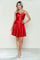 Cocktail Dresses Short A Line Homecoming Cocktail Dress Red