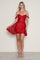 Cocktail Dresses Homecoming A Line Sequin Applique Short Cocktail Dress Red