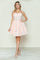 Cocktail Dresses Short A Line Floral Applique Cocktail Dress Rose