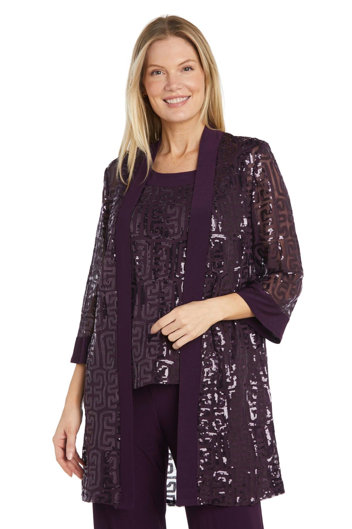R&M Richards RM9761W Sequined Formal Pantsuit
