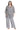 Pant Suit Plus Size Three Piece Pant Set Silver
