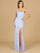 Prom Dresses Formal Long Beaded Floral Prom  Periwinkle