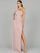 Prom Dresses Beaded Formal LongFitted Slit Prom DressBlush