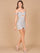Cocktail Dresses Fitted Short Mini Cocktail Dress Silver