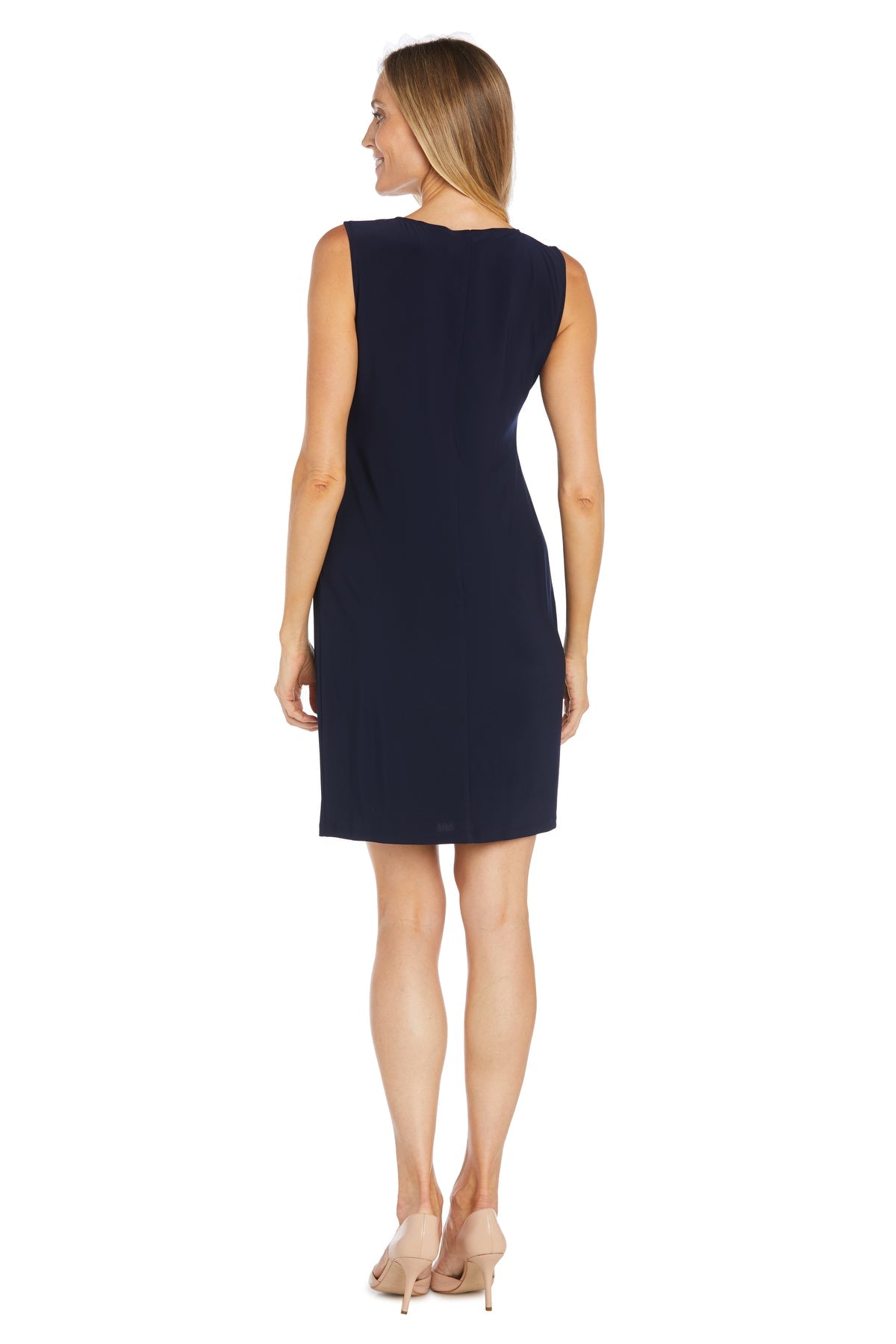 Mother of the Bride Dresses Short Printed Mother of the Bride Jacket Dress Navy/Periwinkle