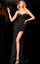 Prom Dresses Fitted Sequin Long Formal Slit Prom Dress Black