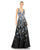 Formal Dresses Long Floral A Line Formal Prom Dress Black Multi