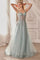 Prom Dresses Floral Beaded Long Formal Prom Dress Sage