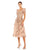 Formal Dresses Beaded A Line Tea Length Dress Apricot