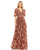 Formal Dresses Floral Print Long Formal Maxi Dress Beige Multi