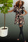 Cocktail Dresses Flutter Sleeve Button Down Camouflage Pockets Short Dress Camouflage