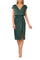 Cocktail Dresses Short Pleated Metallic Cocktail Dress Dark Ivy