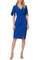 Cocktail Dresses Short Fitted Slit Cocktail Dress Violet Cobalt