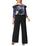 Plus Size Dresses Plus Size Floral Print Pant Suit Black Multi