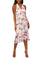 Cocktail Dresses Short Floral Print Cocktail Dress Ivory Pink Multi