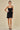 Cocktail Dresses Short V Neck Wrapped Waist Tie Ruffled Mini Dress Black