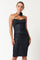 Cocktail Dresses Short Halter Neck Lace Bodycon Midi Dress Black