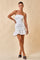 Cocktail Dresses Short Strapless Ruffle Bodycon Dress Off White
