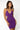 Cocktail Dresses Short Scallop Waist Cutout Mini Bodycon Dress Ultra Violet