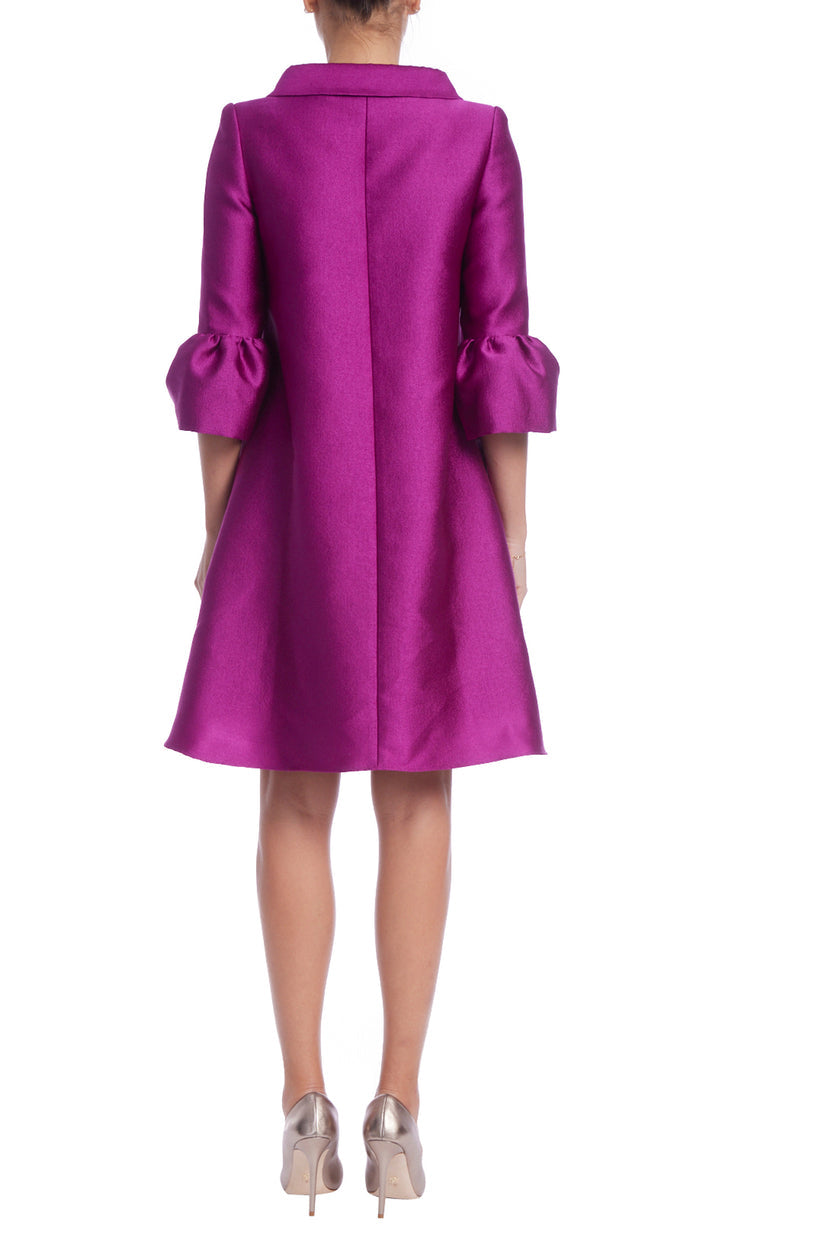 Cocktail Dresses A Line Short Cocktail Button Dress Purple