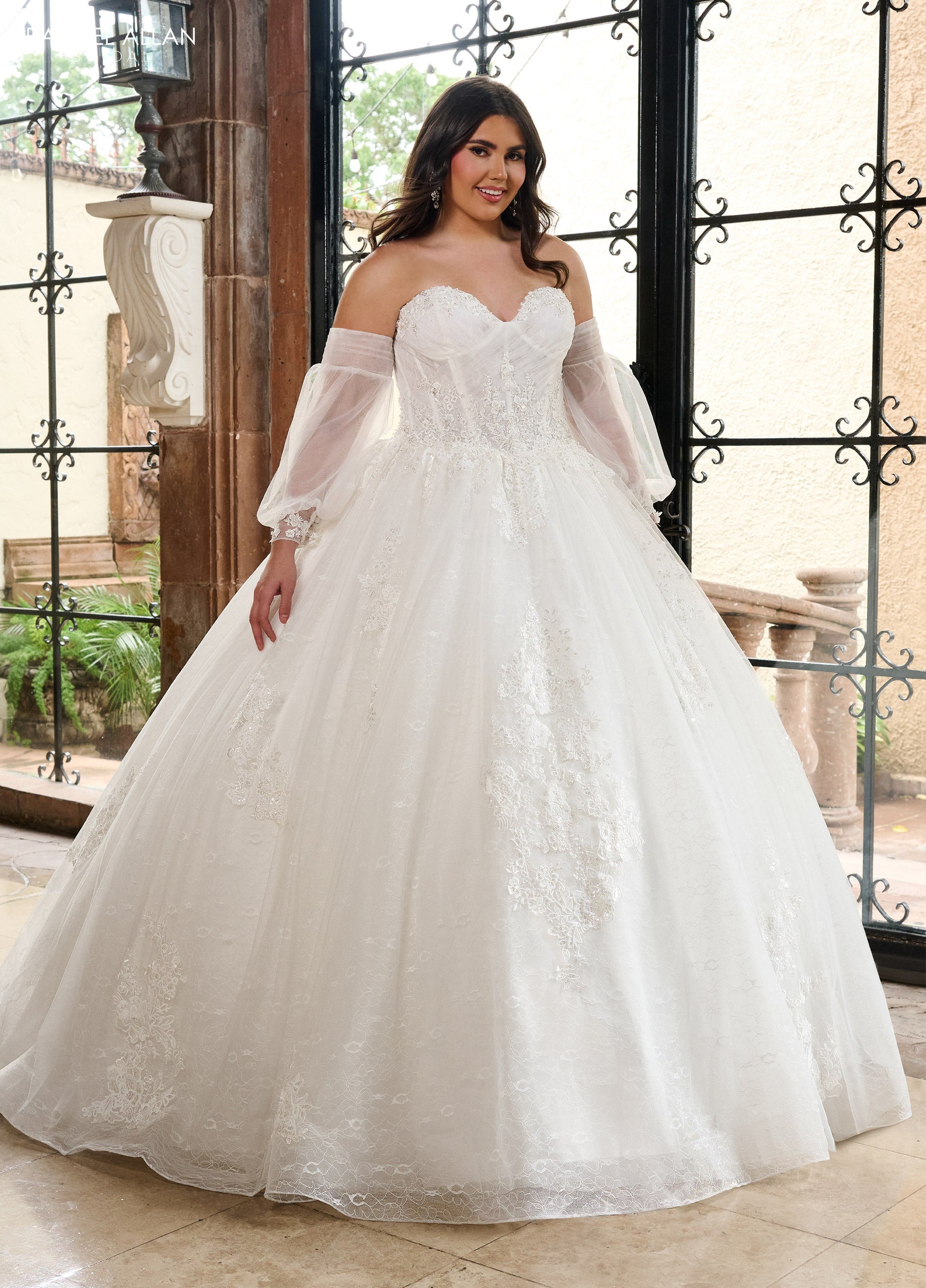 Wedding Dresses Long Floral Beaded Wedding Dress White