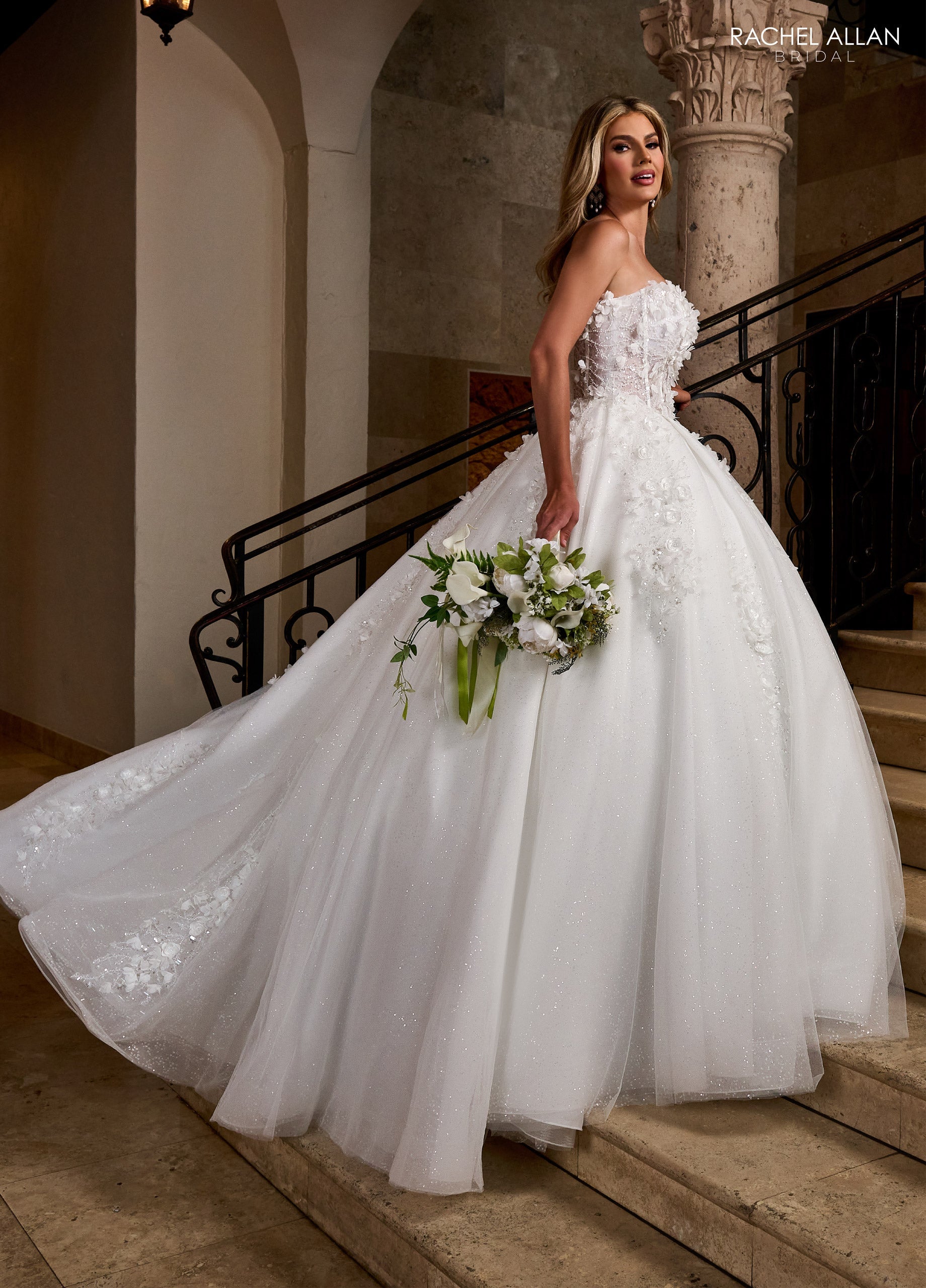 Wedding Dresses Bridal Long Ball Gown Beaded Wedding Dress Ivory