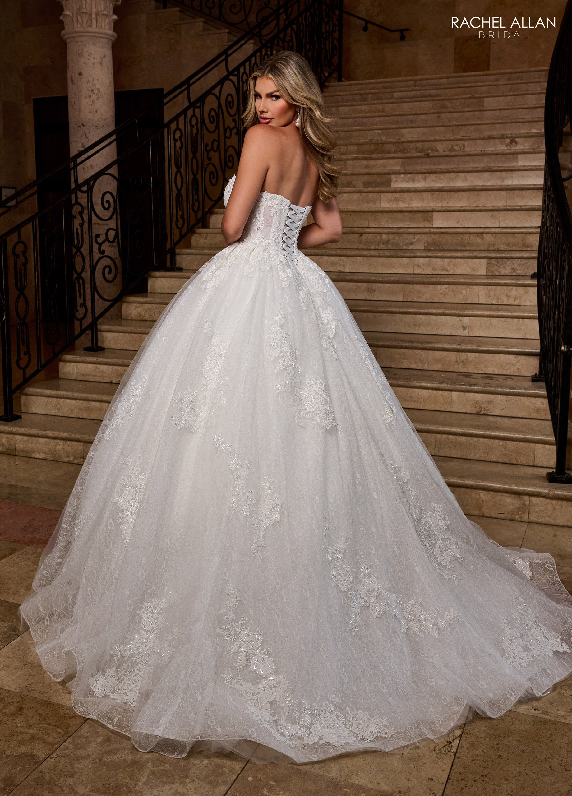 Wedding Dresses Long Floral Beaded Wedding Dress White