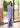 Formal Dresses Long Floral Pattern High Slit Formal Dress Periwinkle