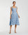 Cocktail Dresses A Line Printed Midi Cocktail Dress Sky Multi
