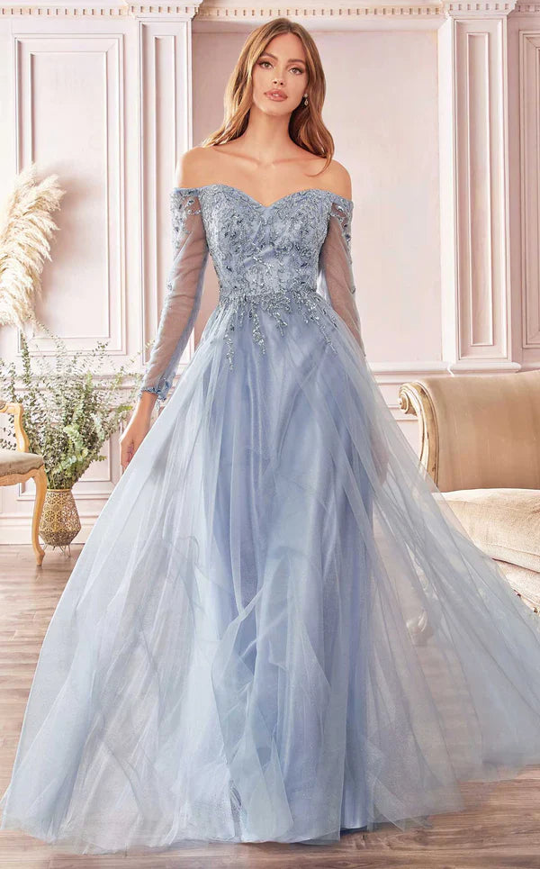 LaDivine CD0172 Off Shoulder Formal Dress