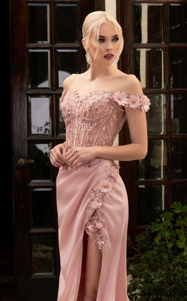LaDivine CD0186 Long Corset Prom Dress