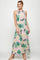Formal Dresses Long Halter Neck Tropical Print Maxi Dress Pink/Green