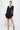 Cocktail Dresses Long Sleeve V Neck Mini Dress Black