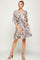 Cocktail Dresses Short Zebra Print Pocket Dress Taupe