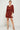 Cocktail Dresses Short V Neck Printed Ruffled Dress Cognac