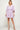 Cocktail Dresses Short Printed Ruffled 3/4 Sleeve Dress Lavender