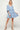 Cocktail Dresses Short Printed 3/4 Sleeve Ruffled Dress Blue