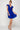 Cocktail Dresses Short V Neck Ruffled Mini Dress Neon Royal