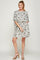 Cocktail Dresses Short Printed Round Neck Dress Lt. Grey